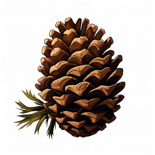 Pinecone clipart in the style of Chiaroscuro Art