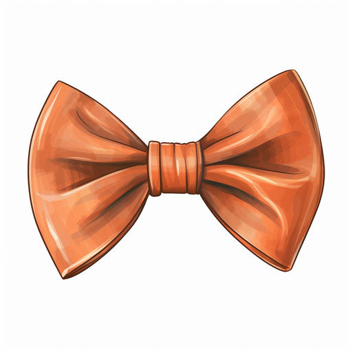 Bow clipart in the style of Oil painting, on a white background