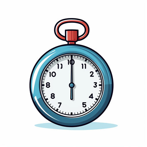 Stopwatch in Minimalist style, on white background