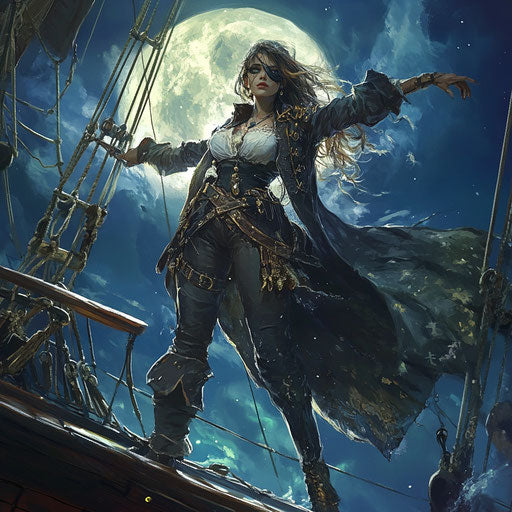 Charismatic female pirate with a Halloween twist