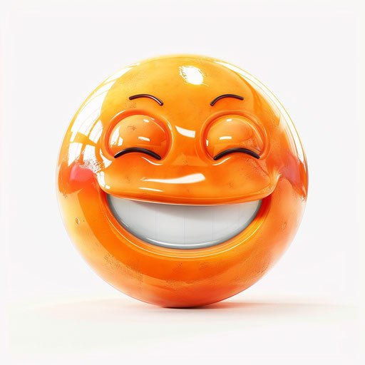 Cheerful clipart in a photorealistic style on white flat background