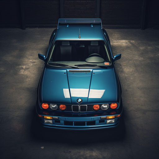 Top view of a classic BMW M3