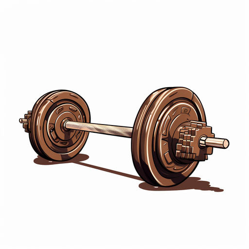 Chiaroscuro Art barbell on white background