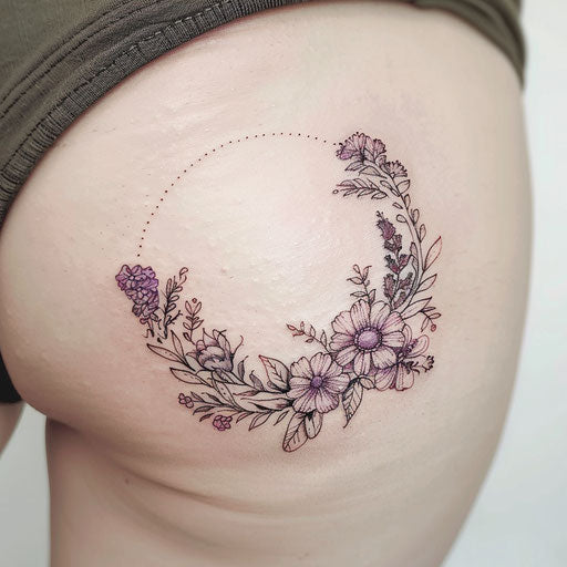 Wildflower wreath tattoo