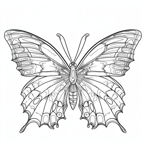 Butterfly waiting to be colored