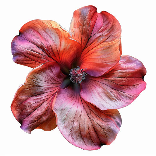 Realistic flower clipart images on flat white background