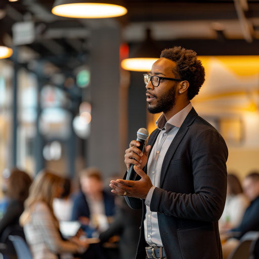 Captivating presentation at a professional conference