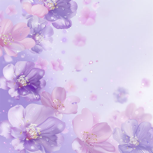 Cute clipart with realistic touch on lavender background