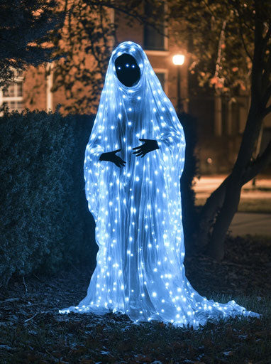 Halloween ghost costume with glowing lights