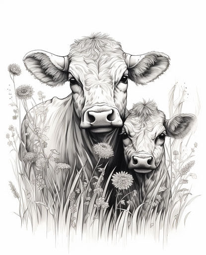 Cows in grass with the phrase love is blind