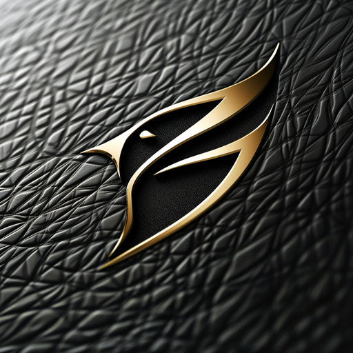 Luxury photo logo with a black and gold background, high-end style