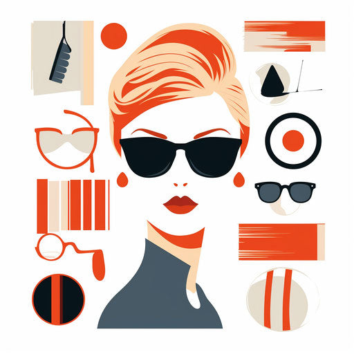 Minimalist style clipart on white background