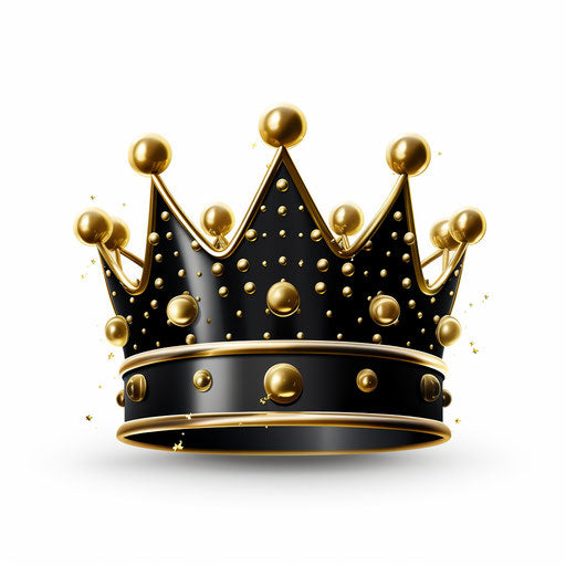Birthday crown in the style of Chiaroscuro Art on white background