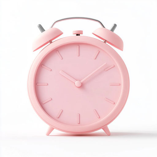 3D alarm on flat white background, photo realistic clipart