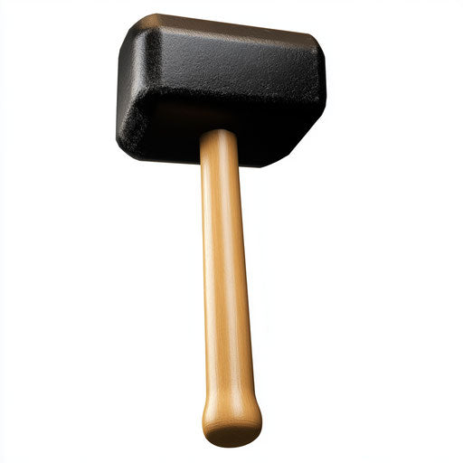 Realistic image of a rubber mallet