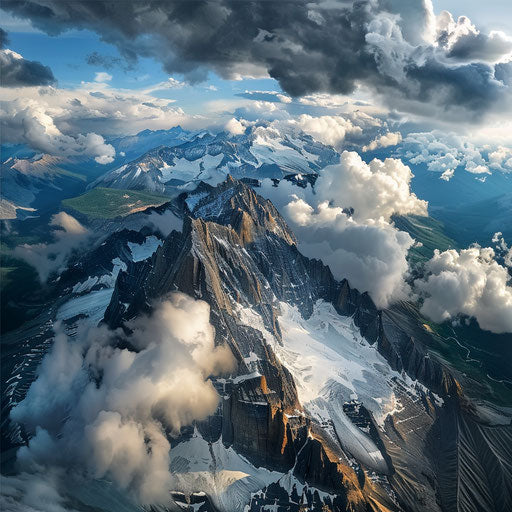 Aerial view of Mount Augustus with dramatic clouds