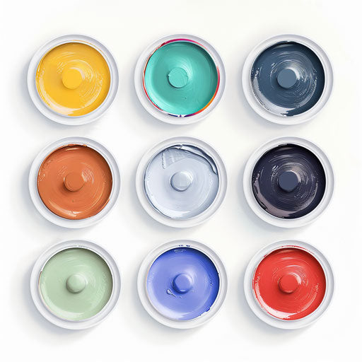 Paint palette in a realistic photo style