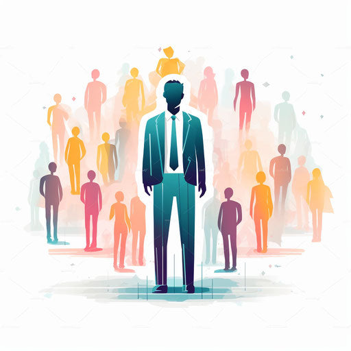 Leadership illustration in Pastel Colors Art style