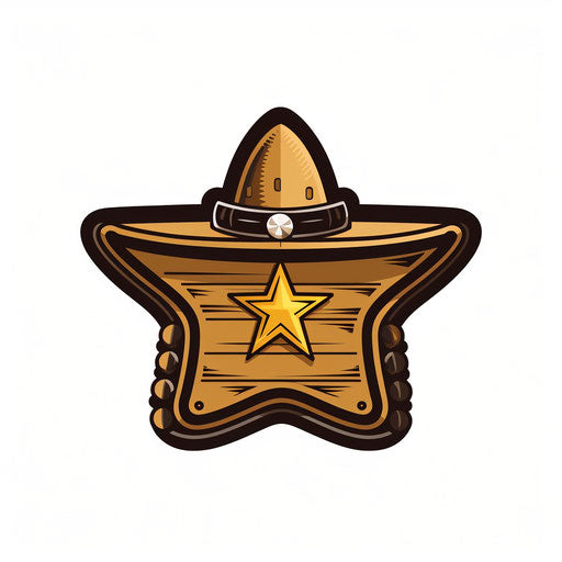 Sheriff badge in Minimalist style