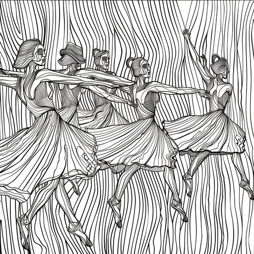 Contemporary dancers on stage with abstract backgrounds