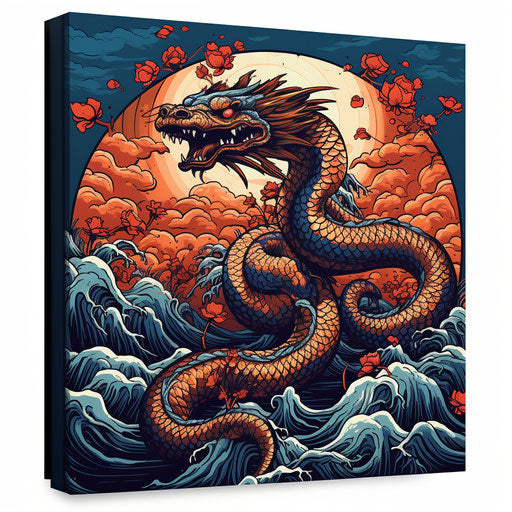 Bookmarked illustration of blue snake in manga style