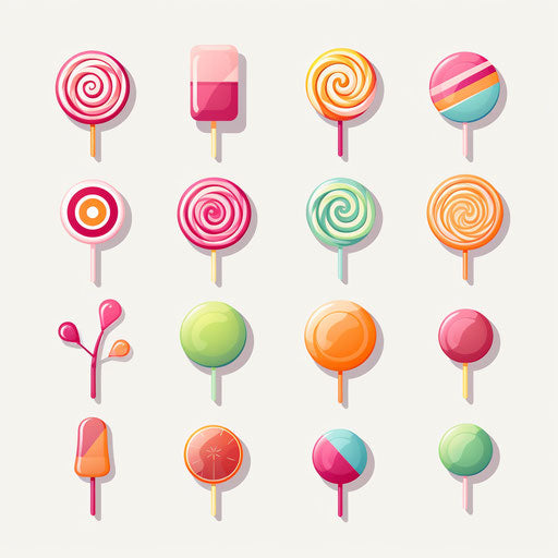Minimalist candy illustration on white background