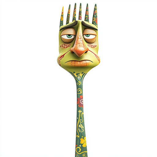 Dynamic Fork Caricature Clipart for Visual Storytelling