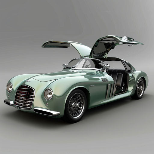 1954 Bentley R Type Continental with gullwing doors and chrome detailing