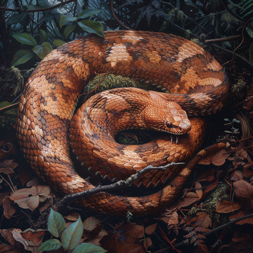 Copperhead Snake Elegance: Pristine Wildlife Imagery