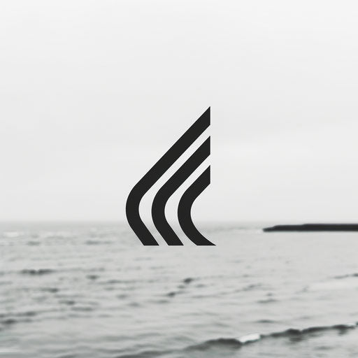 Minimalist photo logo with white background, clean lines, black text