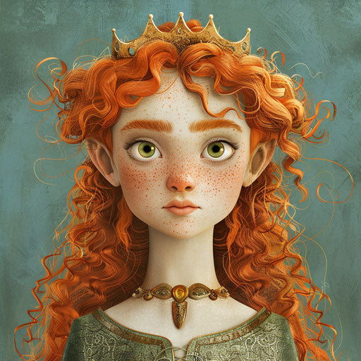 Brave clipart in photo realistic style with a flat random background, metallic sheen and realistic textures