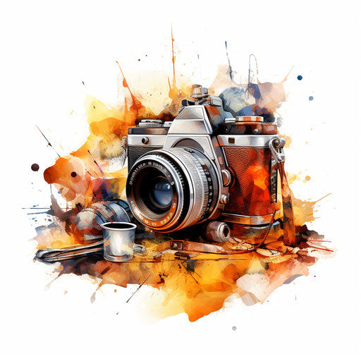 Photographic illustration in the style of oil painting, on white background