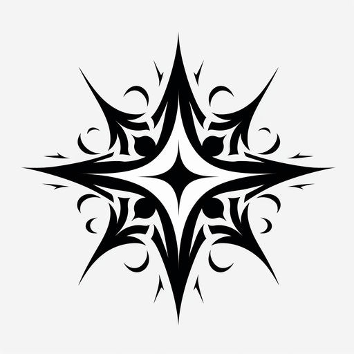 Black star swag in a shape of a star stock vector