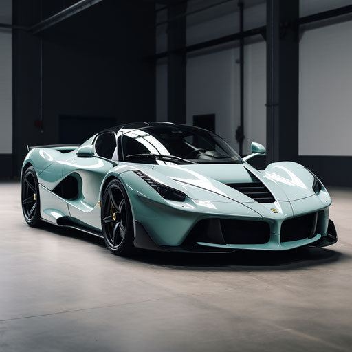 The classic Seafoam blue Ferrari