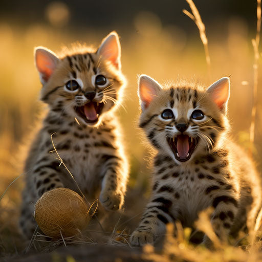 serval cat kittens playing