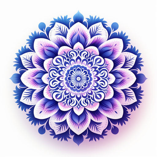 Colorful round design in blue and pink, elegant double tone effect