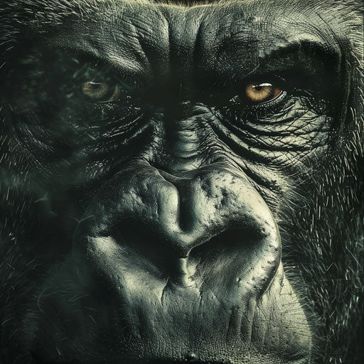 Gentle gaze of a gorilla