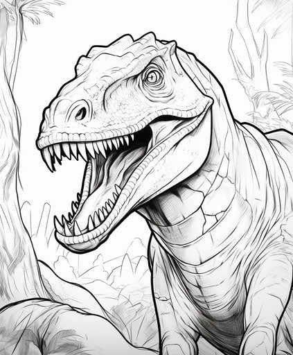Free dinosaur coloring, raymond swanland, jerry pinkney style