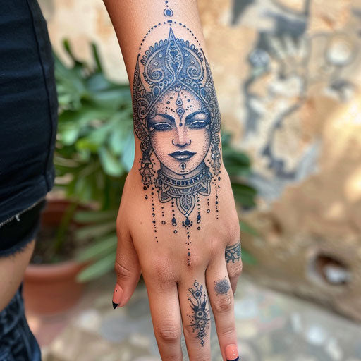 Wrist tattoos for women with mystical themes