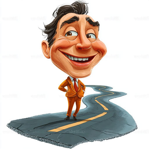 Multi-Format Roadmap Caricature Clipart Bundle for Creatives