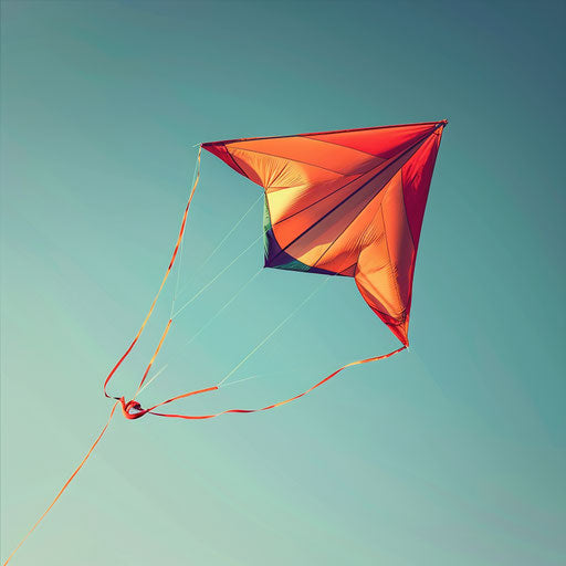 Kite illustration with random flat background