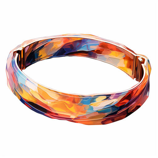 Impressionistic style bracelet clipart, on white background