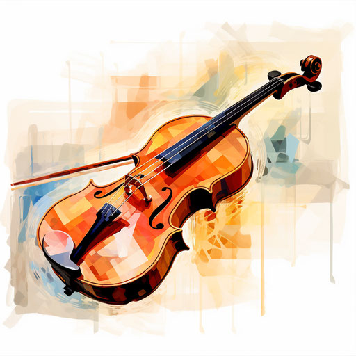 Notation sketch in the style of an oil painting