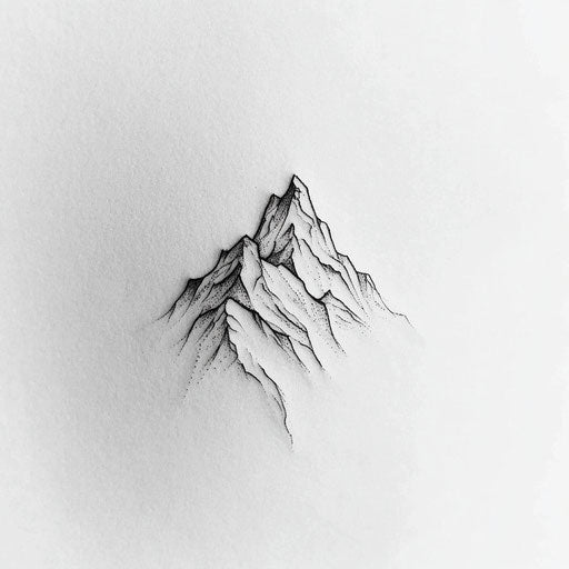Minimalist mountain peak tattoo for men