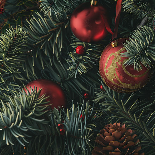 Christmas Clip Art with Flat Background, Vibrant Tones, Clear