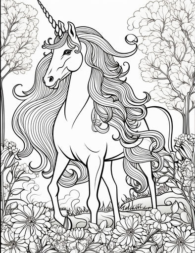 Unicorn coloring pages, captivating 24:31