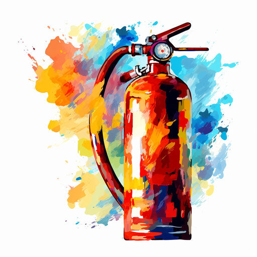 Fire extinguisher in Impressionistic Art style