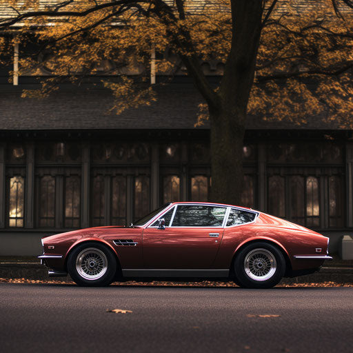 Side view of a classic Aston Martin Vantage