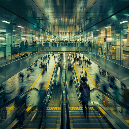 Frenetic rush of professionals in the city