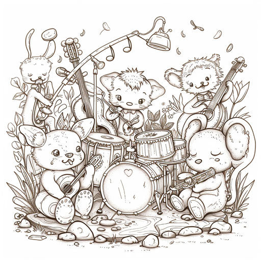 Animals playing musical instruments